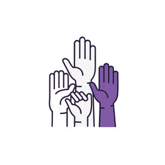 Obraz premium Community hands in solidarity, a symbol of unity and support.