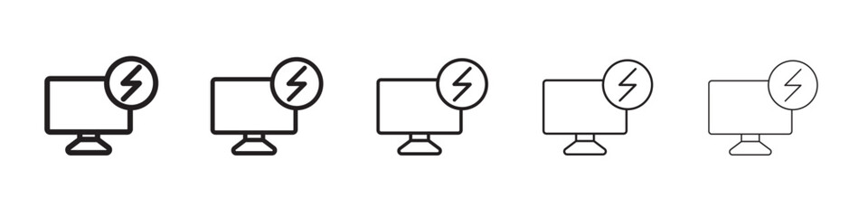 Electric Computer icon vector illustration isolated