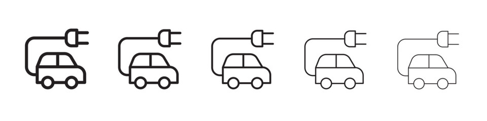 Electric vehicle icon vector illustration isolated