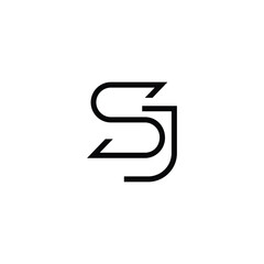 Minimal Letters SJ Logo Design
