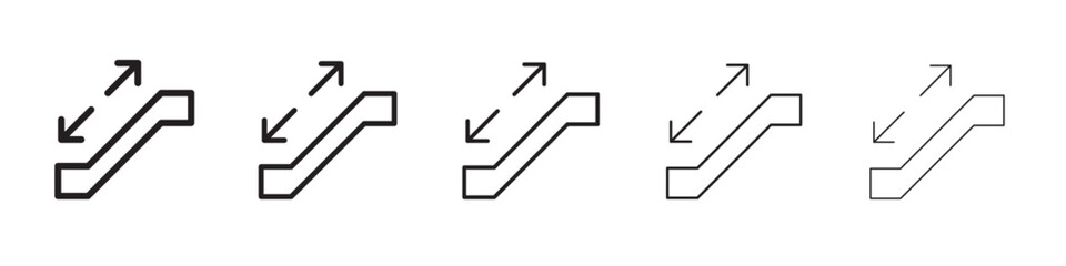 Escalator icon vector illustration isolated