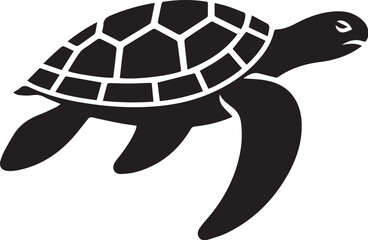 Turtle vector silhouette design