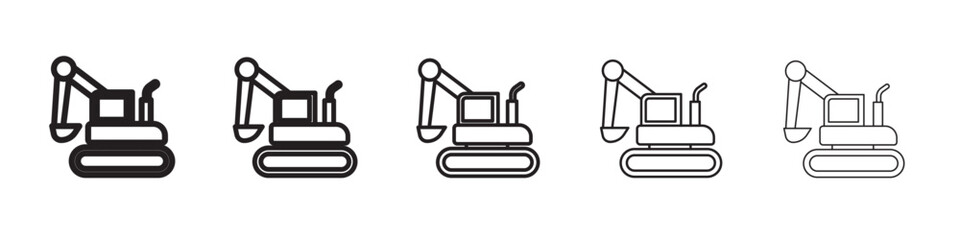 Excavator Icon vector illustration isolated