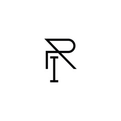 Minimal Letters RI Logo Design