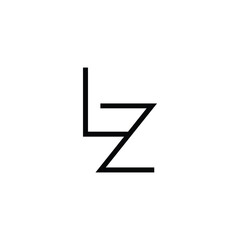 Fototapeta premium Minimal Letters LZ Logo Design
