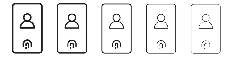 Fingerprint scan icon vector illustration isolated