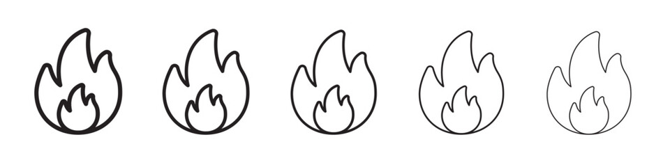 Fire icon vector illustration isolated