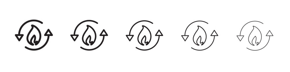 Flame sync icon vector illustration isolated