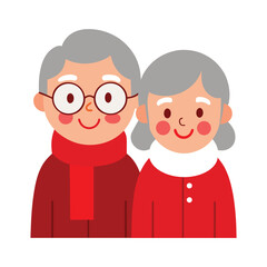 vector illustration of a happy couple icon isolated on white background