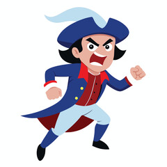 cartoon character of a man, Patriot Day icon isolated on white background