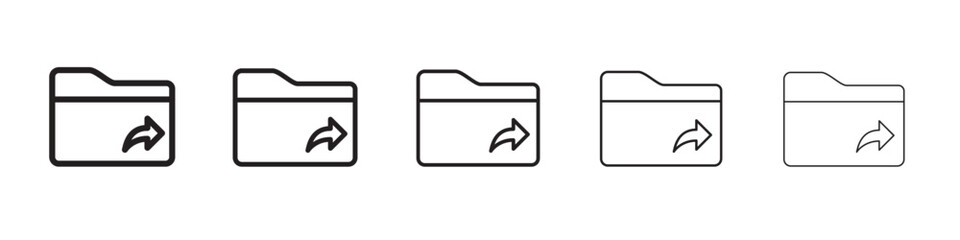 Folder shortcut icon vector illustration isolated