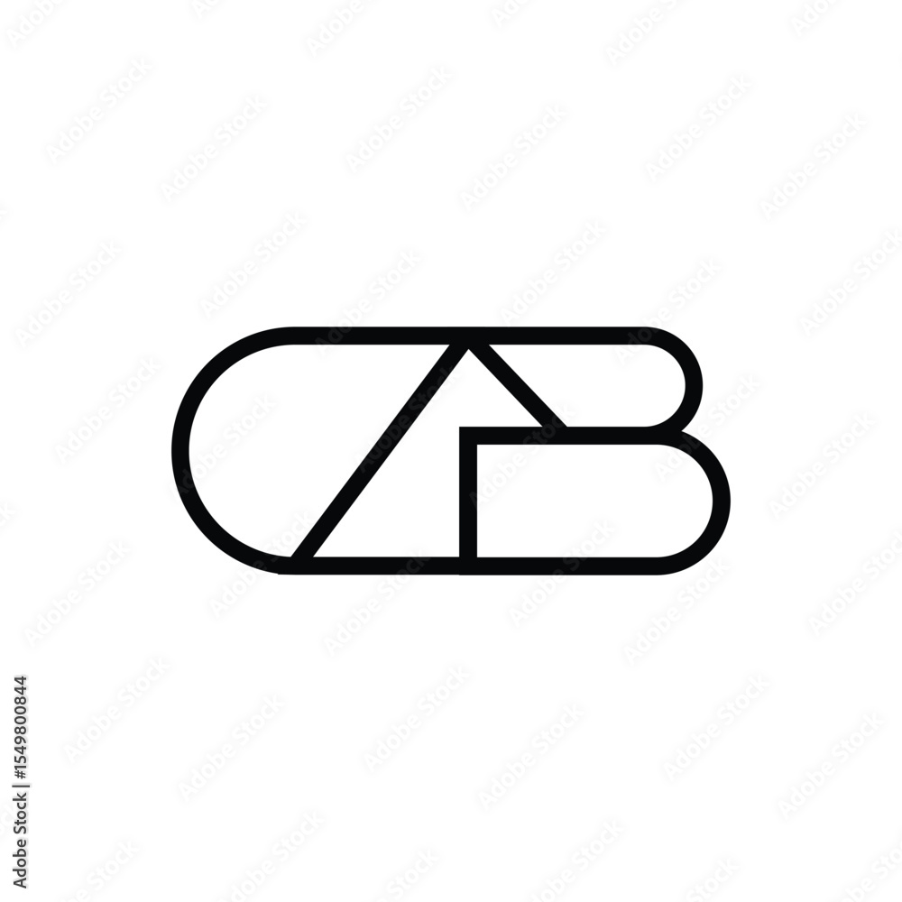 Fototapete minimal letters db logo design