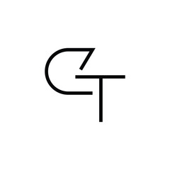 Minimal Letters CT Logo Design