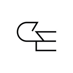 Minimal Letters CE Logo Design