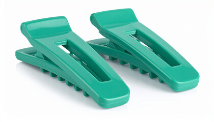 green plastic clothes pegs, hair clip