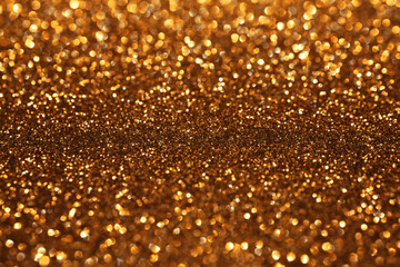 Golden glitter festive bokeh background