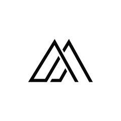 Minimal Letters AA Logo Design