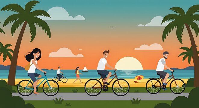Happy Summer Holiday: Sunset Bike Ride