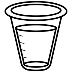 Beaker line art vector