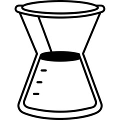 Beaker line art vector