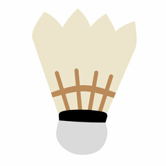 A badminton shuttlecock. Perfect for sports icons, fitness themes, and educational materials.