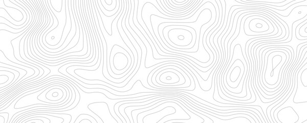 Abstract background wavy topographic line contour geography map. Seamless pattern and banner design. Modern and dynamic feel to topographic mapping vector illustration.
