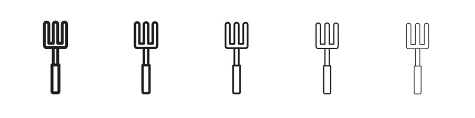 Garden fork icon vector illustration isolated