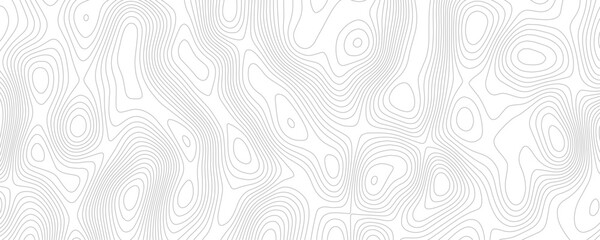 Abstract background wavy topographic line contour geography map. Seamless pattern and banner design. Modern and dynamic feel to topographic mapping vector illustration.