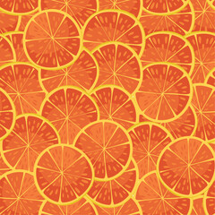 seamless pattern of bright grapefruit fruits, grapefruit make the background