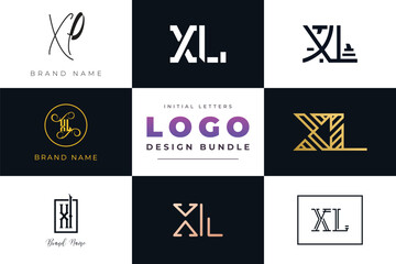 Initial letters XL Logo Design Bundle