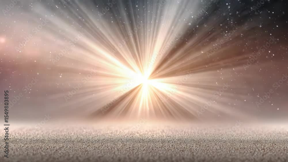 Poster radiant light burst creating captivating abstract visual with dynamic glow and snowfall