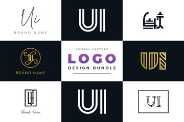 Initial letters UI Logo Design Bundle