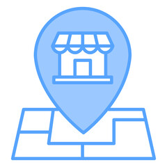 Store Location Blue Icon