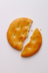 Texture of broken cracker pieces.