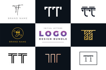 Initial letters TT Logo Design Bundle