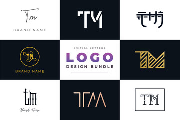 Initial letters TM Logo Design Bundle