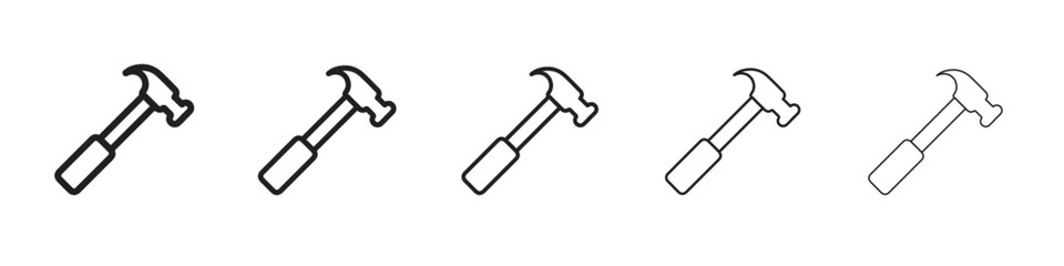 hammer icon vector illustration isolated