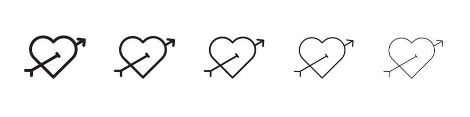 heart and arrow Amour icon vector illustration isolated