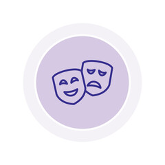 Obraz premium Theatre Mask vector, pixel perfect, illustrator file 
