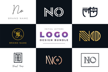 Initial letters NO Logo Design Bundle