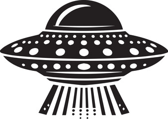 Ufo Silhouette of spaceship vector silhouette vector