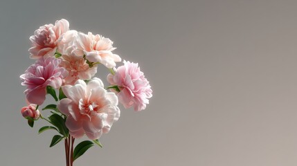 A Delicate Bouquet of Pink Peonies