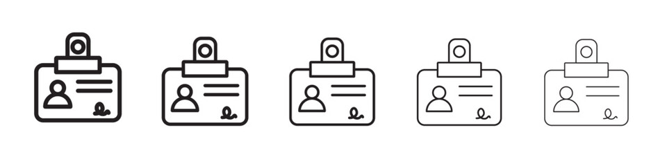 Identification card icon vector illustration isolated