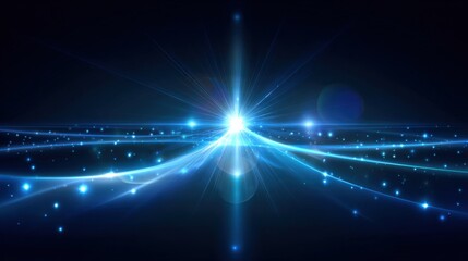 Abstract Blue Light Burst