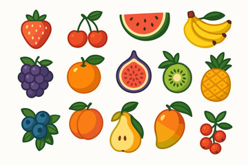 Colorful assortment of vibrant fruits featuring watermelon and pineapple