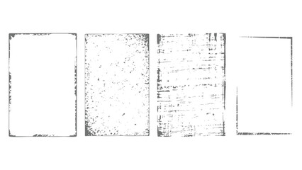 Grunge Rectangle Border Texture with Vintage Rough Edges