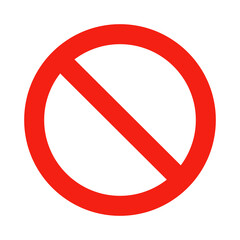 Prohibited Sign Vector Icon - Forbidden Symbol