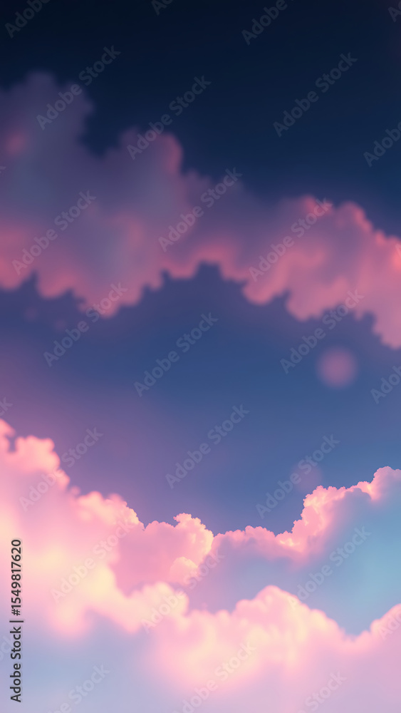 Aufkleber illuminated clouds a texture image of a soft dreamy gradient resembling a sky full of colorful cloud