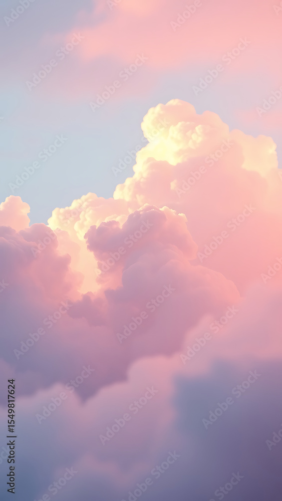 Aufkleber illuminated clouds a texture image of a soft dreamy gradient resembling a sky full of colorful cloud