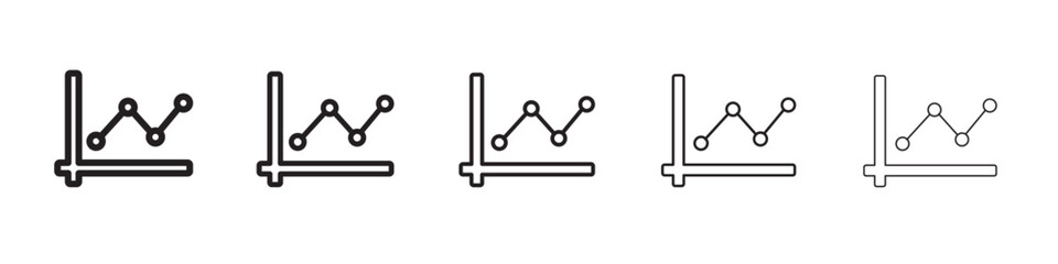 Line chart increase icon vector illustration isolated